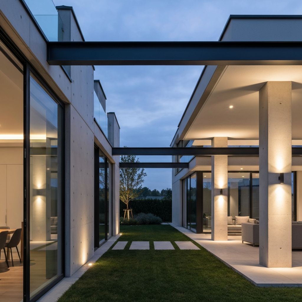 Fachada de casa moderna